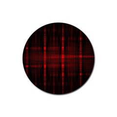 Black And Red Backgrounds Rubber Round Coaster (4 Pack) 