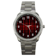 Black And Red Backgrounds Sport Metal Watch