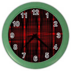 Black And Red Backgrounds Color Wall Clocks