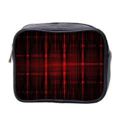 Black And Red Backgrounds Mini Toiletries Bag 2-side