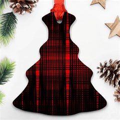 Black And Red Backgrounds Christmas Tree Ornament (two Sides)