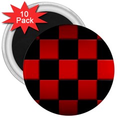 Black And Red Backgrounds 3  Magnets (10 Pack)  by Amaryn4rt