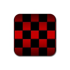 Black And Red Backgrounds Rubber Coaster (square) 