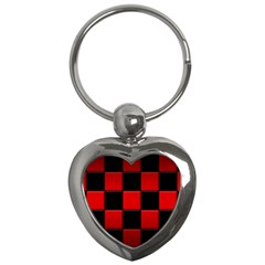 Black And Red Backgrounds Key Chains (heart)  by Amaryn4rt