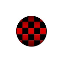 Black And Red Backgrounds Golf Ball Marker