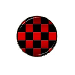 Black And Red Backgrounds Hat Clip Ball Marker (4 Pack)