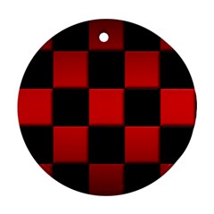 Black And Red Backgrounds Round Ornament (two Sides)