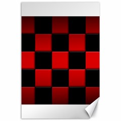 Black And Red Backgrounds Canvas 24  X 36  by Amaryn4rt