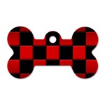 Black And Red Backgrounds Dog Tag Bone (Two Sides) Front