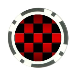 Black And Red Backgrounds Poker Chip Card Guard by Amaryn4rt