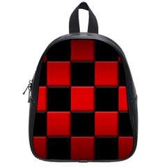 Black And Red Backgrounds School Bags (small)  by Amaryn4rt