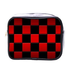 Black And Red Backgrounds Mini Toiletries Bags by Amaryn4rt