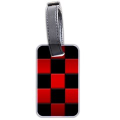 Black And Red Backgrounds Luggage Tags (two Sides)