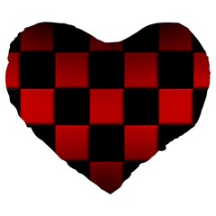 Black And Red Backgrounds Large 19  Premium Heart Shape Cushions by Amaryn4rt