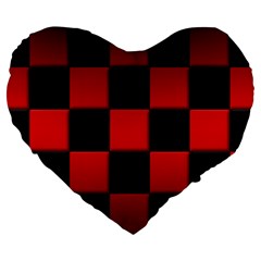 Black And Red Backgrounds Large 19  Premium Flano Heart Shape Cushions