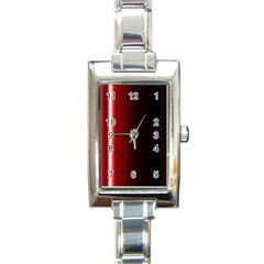 Black And Red Rectangle Italian Charm Watch