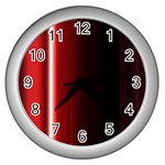 Black And Red Wall Clocks (Silver)  Front