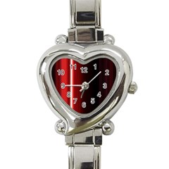 Black And Red Heart Italian Charm Watch