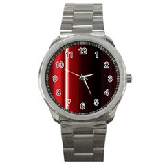 Black And Red Sport Metal Watch