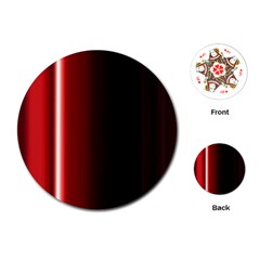 Black And Red Playing Cards (round) 