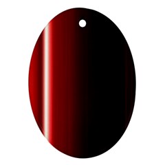 Black And Red Oval Ornament (two Sides)