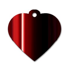 Black And Red Dog Tag Heart (two Sides)