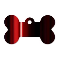 Black And Red Dog Tag Bone (one Side)