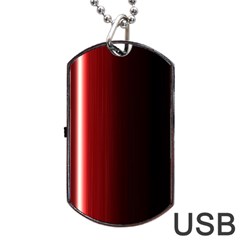 Black And Red Dog Tag Usb Flash (one Side)