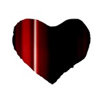 Black And Red Standard 16  Premium Heart Shape Cushions Front