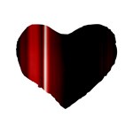 Black And Red Standard 16  Premium Heart Shape Cushions Back