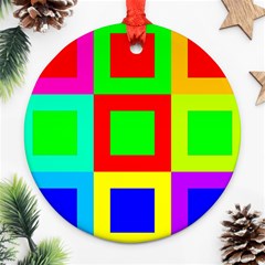 Colors Purple And Yellow Ornament (round)