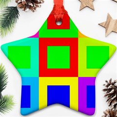 Colors Purple And Yellow Ornament (star)