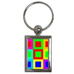 Colors Purple And Yellow Key Chains (rectangle) 