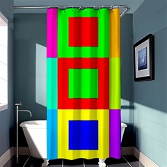 Colors Purple And Yellow Shower Curtain 36  X 72  (stall) 