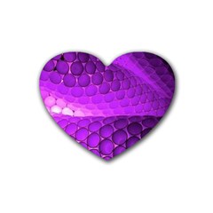 Circular Color Rubber Coaster (heart) 