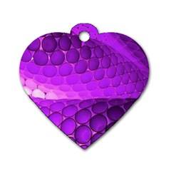 Circular Color Dog Tag Heart (one Side)