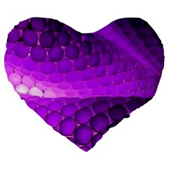 Circular Color Large 19  Premium Flano Heart Shape Cushions