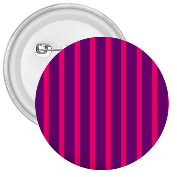 Deep Pink And Black Vertical Lines 3  Buttons