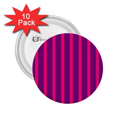 Deep Pink And Black Vertical Lines 2 25  Buttons (10 Pack)  by Amaryn4rt