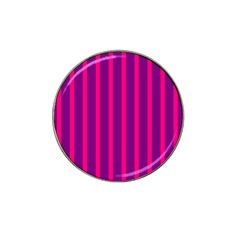 Deep Pink And Black Vertical Lines Hat Clip Ball Marker (10 Pack) by Amaryn4rt