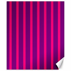 Deep Pink And Black Vertical Lines Canvas 8  X 10 