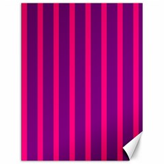 Deep Pink And Black Vertical Lines Canvas 12  X 16  