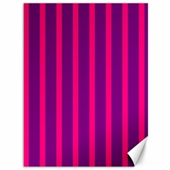 Deep Pink And Black Vertical Lines Canvas 36  X 48   by Amaryn4rt