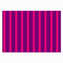 Deep Pink And Black Vertical Lines Large Glasses Cloth