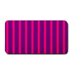 Deep Pink And Black Vertical Lines Medium Bar Mats