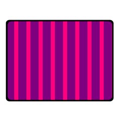 Deep Pink And Black Vertical Lines Fleece Blanket (small)