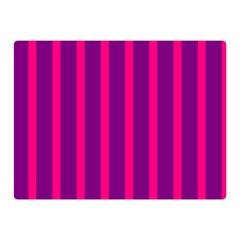 Deep Pink And Black Vertical Lines Double Sided Flano Blanket (mini) 