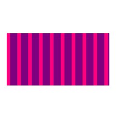 Deep Pink And Black Vertical Lines Satin Wrap