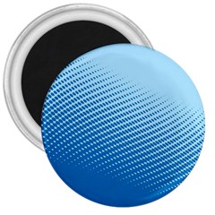 Blue Dot Pattern 3  Magnets by Amaryn4rt