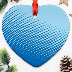 Blue Dot Pattern Ornament (heart)